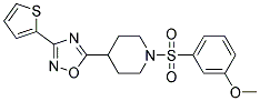 1-[(3-METHOXYPHENYL)SULFONYL]-4-[3-(2-THIENYL)-1,2,4-OXADIAZOL-5-YL]PIPERIDINE Struktur