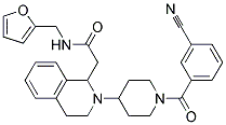 2-(2-[1-(3-CYANOBENZOYL)PIPERIDIN-4-YL]-1,2,3,4-TETRAHYDROISOQUINOLIN-1-YL)-N-(2-FURYLMETHYL)ACETAMIDE Struktur