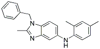 (1-BENZYL-2-METHYL-1H-BENZOIMIDAZOL-5-YL)-(2,4-DIMETHYL-PHENYL)-AMINE Struktur