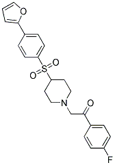 1-(4-FLUOROPHENYL)-2-(4-([4-(2-FURYL)PHENYL]SULFONYL)PIPERIDIN-1-YL)ETHANONE Struktur