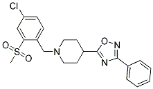 1-[4-CHLORO-2-(METHYLSULFONYL)BENZYL]-4-(3-PHENYL-1,2,4-OXADIAZOL-5-YL)PIPERIDINE Struktur