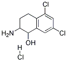 2-AMINO-5,7-DICHLORO-1,2,3,4-TETRAHYDRO-NAPHTHALEN-1-OL HYDROCHLORIDE Struktur