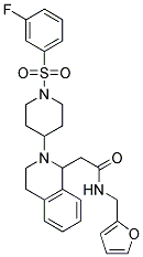 2-(2-(1-[(3-FLUOROPHENYL)SULFONYL]PIPERIDIN-4-YL)-1,2,3,4-TETRAHYDROISOQUINOLIN-1-YL)-N-(2-FURYLMETHYL)ACETAMIDE Struktur