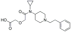 2-[2-(CYCLOPROPYL(1-(2-PHENYLETHYL)PIPERIDIN-4-YL)AMINO)-2-OXOETHOXY]ACETIC ACID Struktur