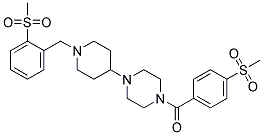 1-[4-(METHYLSULFONYL)BENZOYL]-4-(1-[2-(METHYLSULFONYL)BENZYL]PIPERIDIN-4-YL)PIPERAZINE Struktur