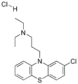 2-chloro-N,N-diethyl-10H-phenothiazine-10-propylamine monohydrochloride  Struktur