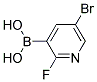 2-Fluoro-5-bromopyridine-3-boronic acid
 Struktur