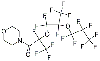 2,3,3,3-tetrafluoro-2-[1,1,2,3,3,3-hexafluoro-2-(1,1,2,2,3,3,3-heptafluoropropoxy)propoxy]-1-morpholinopropan-1-one Struktur