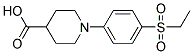 1-[4-(Ethylsulphonyl)phenyl]piperidine-4-carboxylic acid Struktur