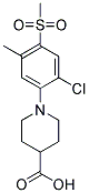 1-[2-Chloro-5-methyl-4-(methylsulphonyl)phenyl]piperidine-4-carboxylic acid Struktur