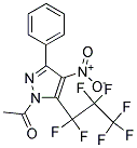 1-Acetyl-5-(heptafluoropropyl)-4-nitro-3-phenyl-1H-pyrazole Struktur