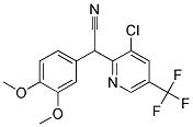 2-[3-Chloro-5-(trifluoromethyl)pyridin-2-yl]-2-(3,4-dimethoxyphenyl)acetonitrile Struktur