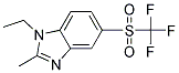 1-Ethyl-2-methyl-5-(trifluoromethylsulphonyl)benzimidazole Struktur