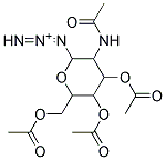 1-{3-(acetylamino)-4,5-di(acetyloxy)-6-[(acetyloxy)methyl]tetrahydro-2H-pyran-2-yl}triaza-1,2-dien-2-ium Struktur