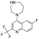 1-[6-Fluoro-2-(trifluoromethyl)quinolin-4-yl]homopiperazine Struktur