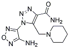 1-(4-Amino-1,2,5-oxadiazol-3-yl)-5-(piperidin-1-ylmethyl)-1H-1,2,3-triazole-4-carboxamide Struktur