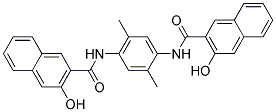 2,5-dimethyl-N,N'-bis(3-hydroxy-2-naphthoyl)-1,4-phenylenediamine Struktur