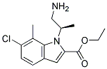 1-((R)-2-AMINO-1-METHYL-ETHYL)-6-CHLORO-7-METHYL-1H-INDOLE-2-CARBOXYLIC ACID ETHYL ESTER Struktur