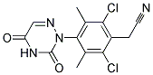 2,6-DICHLORO-4-(4,5-DIHYDRO-3,5-DIOXO-1,2,4-TRIAZIN-2(3H)-YL)-R,R-DIMETHYLBENZENE-ACETONITRILE Struktur