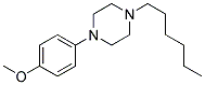 1-Hexyl-4-(4-Methoxyphenyl)Piperazine Struktur