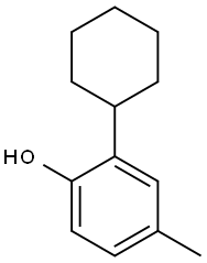 2-cyclohexyl-4-methylphenol Struktur