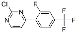 2-Chloro-4-(2-fluoro-4-trifluoromethyl-phenyl)-pyrimidine Struktur