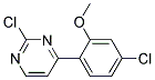 2-Chloro-4-(4-chloro-2-methoxy-phenyl)-pyrimidine Struktur