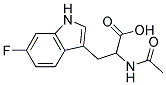 2-(acetylamino)-3-(6-fluoro-1H-indol-3-yl)propanoic acid Struktur