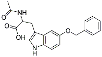 2-(acetylamino)-3-[5-(benzyloxy)-1H-indol-3-yl]propanoic acid Struktur