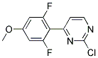 2-Chloro-4-(2,6-difluoro-4-methoxy-phenyl)-pyrimidine Struktur