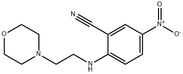 2-(2-Morpholin-4-yl-ethylamino)-5-nitro-benzonitrile Struktur