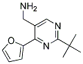 1-(2-tert-butyl-4-furan-2-ylpyrimidin-5-yl)methanamine Struktur