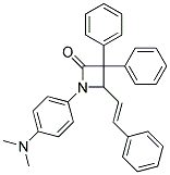 1-(P-(DIMETHYLAMINO)PHENYL)-3,3-DIPHENYL-4-STYRYL-2-AZETIDINONE Struktur