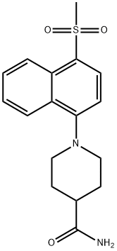 1-[(4-Methylsulfonyl)naphth-1-yl]piperidine-4-carboxamide Struktur