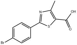 2-(4-Bromophenyl)-4-methylthiazole-5-carboxylicacid Struktur