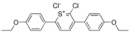 2-Chloro-3,6-bis(4-ethoxyphenyl)thiopyranyliumchloride Struktur