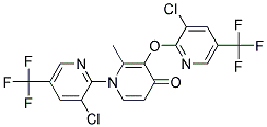 1-(3-Chloro-5-(trifluoromethyl)-2-pyridinyl)-3-((3-Chloro-5-(trifluoromethyl)-2-pyridinyl)oxy)-2-methyl-4(1H)-pyridinone Struktur