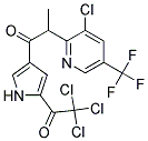 2-(3-Chloro-5-(trifluoromethyl)-2-pyridinyl)-1-(5-(2,2,2-trichloroacetyl)-1H-pyrrol-3-yl)-1-propanone Struktur