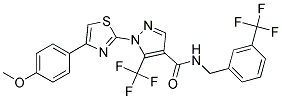 1-(4-(4-Methoxyphenyl)-1,3-thiazol-2-yl)-5-(trifluoromethyl)-N-(3-(trifluoromethyl)benzyl)-1H-pyrazole-4-carboxamide Struktur