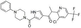 2-(3-Chloro-5-(trifluoromethyl)-2-pyridinyl)-1-(5-((4-phenylpiperazino)carbonyl)-1H-pyrrol-3-yl)-1-propanone Struktur