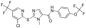 2-((3-Chloro-5-(trifluoromethyl)-2-pyridinyl)sulfanyl)-1-methyl-N-(4-(trifluoromethoxy)phenyl)-1H-imidazole-5-carboxamide Struktur