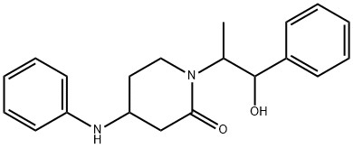 1-(2-HYDROXY-1-METHYL-2-PHENYL-ETHYL)-4-PHENYLAMINO-PIPERIDIN-2-ONE
 Struktur