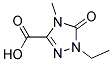 1-ETHYL-4-METHYL-5-OXO-1,5-DIHYDRO-4H-1,2,4-TRIAZOL-3-CARBOXYLIC ACID Struktur