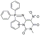 1,3-DIMETHYL-5-NITRO-6-[(1,1,1-TRIPHENYL-LAMBDA~5~-PHOSPHANYLIDENE)AMINO]-1,2,3,4-TETRAHYDROPYRIMIDINE-2,4-DIONE Struktur