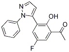 1-[5-FLUORO-2-HYDROXY-3-(1-PHENYL-1H-PYRAZOL-5-YL)PHENYL]ETHANONE Struktur