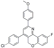 1-(4-CHLORO-PHENYL)-6-FLUORO-3-(4-METHOXY-PHENYL)-10H-9-OXA-4-AZA-PHENANTHRENE Struktur