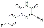 2-(4-FLUOROPHENYL)-3,5-DIOXO-2,3,4,5-TETRAHYDRO-1,2,4-TRIAZINE-6-CARBONITRIL Struktur