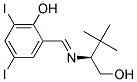 (S)-(-)-2-[(1-HYDROXY-3,3-DIMETHYLBUTAN-2-YLIMINO)METHYL]-4,6-DIIODOPHENOL Struktur