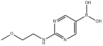 (2-[(2-METHOXYETHYL)AMINO]PYRIMIDIN-5-YL)BORONIC ACID Struktur