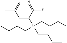 2-FLUORO-5-METHYL-3-(TRIBUTYLSTANNYL)PYRIDINE Struktur